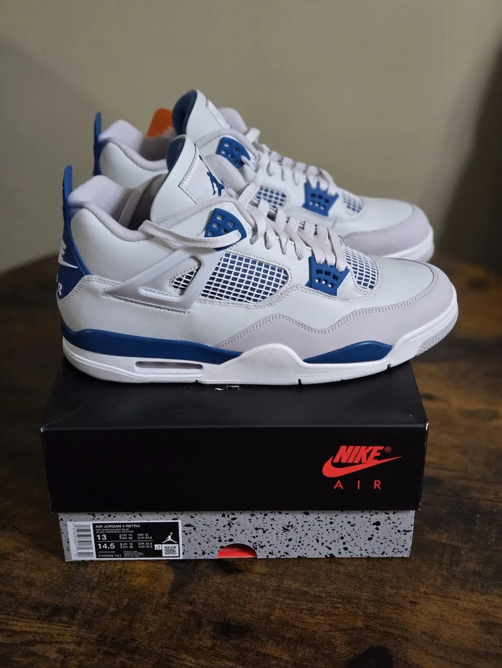 AIR JordanRetro 4 Military BLUE